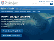 Tablet Screenshot of biology.st-andrews.ac.uk